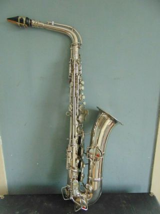 Vintage 1922 Conn Nickel Plated C Melody Saxophone