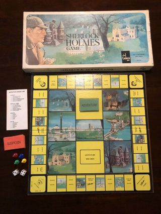 Vintage 1982 Cadaco Sherlock Holmes Board Game 100 Complete