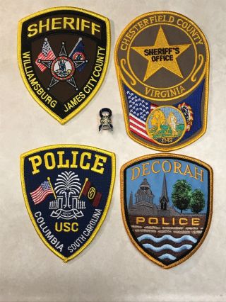 Columbia Sc Decorah Ia Police Williamsburg,  Chesterfield County Va Sheriff Patch
