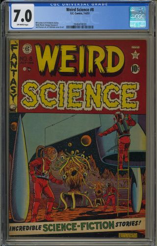 Weird Science 8 Pre - Code Golden Age Ec Comic 1951 Cgc 7.  0