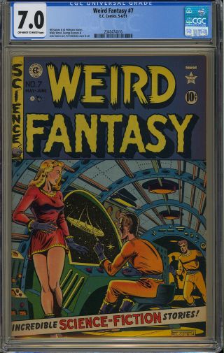 Weird Fantasy 7 Pre - Code Golden Age Ec Comic 1951 Cgc 7.  0