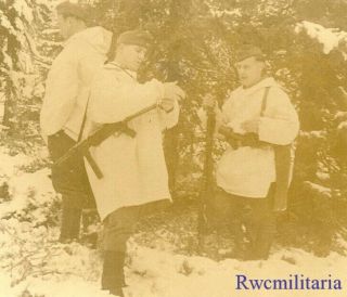 Best Wehrmacht Troops In Winter Woods In Snow Camo W/ Mp - 40 Sub - Mg 