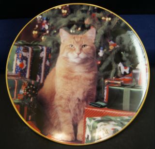 Morris The Cat 1993 Vintage Plate Happy Holidays With Morris