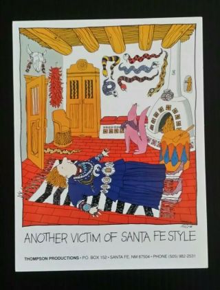 Another Victim Of Santa Fe Style Art Print Card Jerome E.  Milord 5.  5 " × 4.  5 "