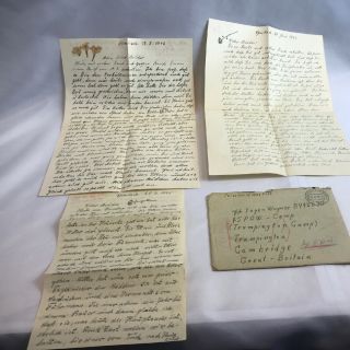 WWII WW2 German Letter,  Feldpost,  POW,  Camp Breckenridge,  Po,  4 3