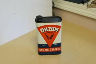 Nm Vintage Oilzum Bar And Chain Oil Can - Chainsaw - One Quart