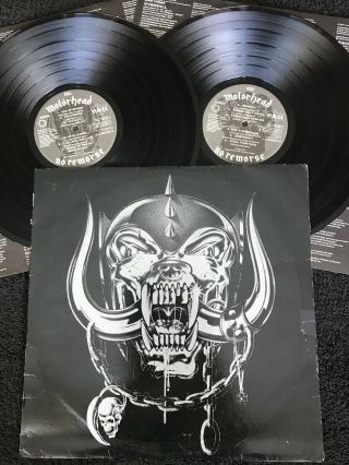 Motorhead - No Remorse (greatest Hits) 2 X Vinyl Lp,  Lyric Inners Prolp 5 Vg/vg