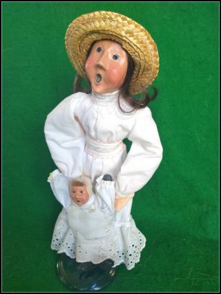 Vintage 1992 Byers Choice Ltd The Carolers Woman & Child Doll Baby