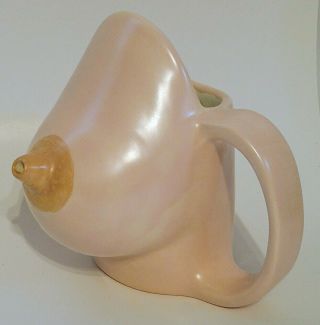 Vintage Ceramic Boob Breast Coffee Mug Titty Cup Tit Sipper Nipple Spout Signed
