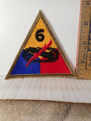 World War Ii Era United States Army 6th Armored Division Patch Warof1.