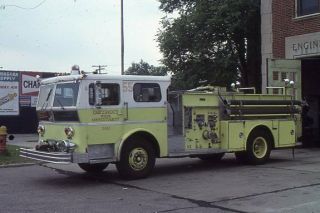 Detroit Mi Engine 55 1973 Ward Lafrance Pumper - Fire Apparatus Slide