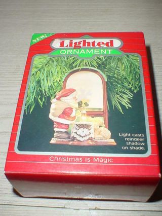 Hallmark Christmas Is Magic 1988 Lighted Keepsake Ornaments Santa Puppy