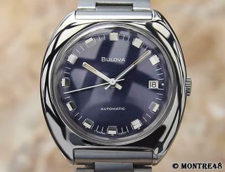 Bulova N3 Vintage Automatic Mens 38mm Swiss Stainless Steel 1970s Watch N231