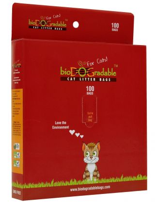 Usda Certified Biobased Cat Litter Bags For Poop Pickup 100 Pet Waste Bags