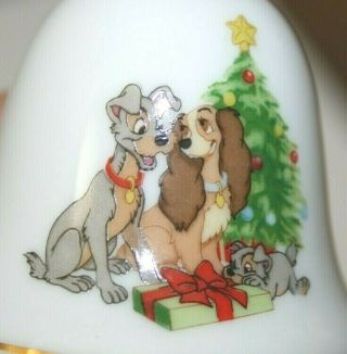 Grolier Porcelain Bell Ornament - Disney - Lady And The Tramp - Puppy - 1994