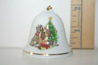 Grolier Porcelain Bell Ornament - Disney - Lady and the Tramp - Puppy - 1994 2