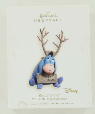 2007 Hallmark & Disney Ornament - Winnie The Pooh - Eeyore - Ready To Fly?