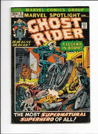 Marvel Spotlight 5 == Vg/fn 1st Appearance The Ghost Rider Marvel Comics 1972