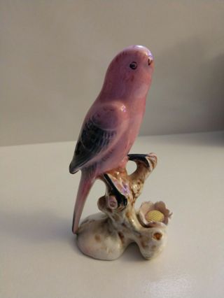 Pink Parakeet Figurine Japan