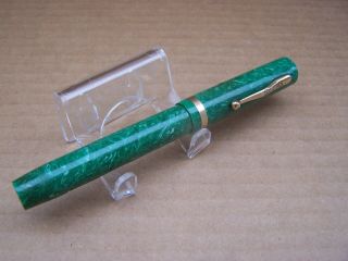 C1915 Large Sheaffer White Dot Lifetime Green Jade Fountain Pen Lifetime Nib D
