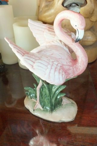 Vintage Fitz & Floyd Pink Flamingo 9” Figure Japan Statue