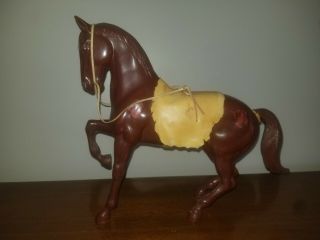 Vintage Unique Native American Indian War Paint Horse Toy Blanket Bridle 10 "