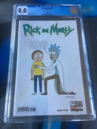 Rick And Morty Comic 1 Justin Roiland 1:50 Variant Cgc Graded