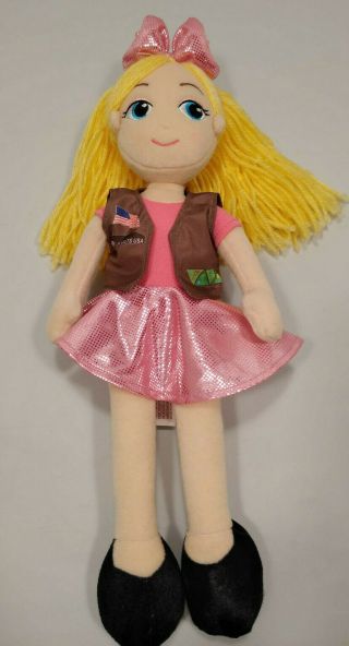 Girl Scouts Plush Doll Emma - Brownie Vest - 15 " - With Hanging Loop