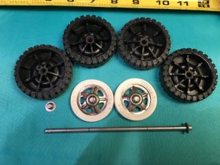 Tonka Tires,  Whitewalls,  Hubcaps,  Axle And Axle Nut.