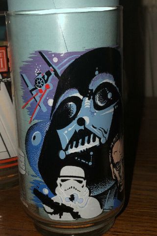 Vintage Star Wars Glass Darth Vader 1977 Burger King Coca Cola