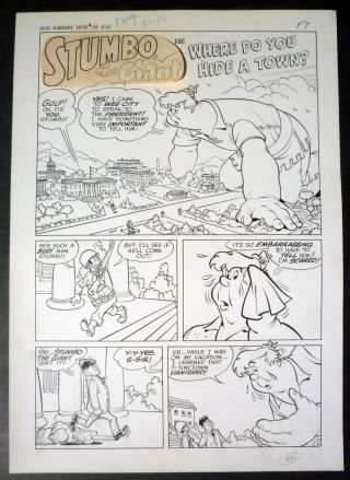 Cool 5 Page Stumbo The Giant Story With Jfk Large 1963 - Warren Kremer
