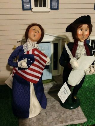 Byers Choice Carolers 2000 Signature Tag Signer Of The Declaration & Betsy Ross
