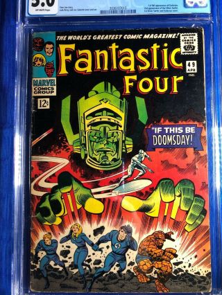 Fantastic Four 49 CGC 5.  0 OW - 1st Full Silver Surfer and Galactus 1st Cover 3