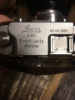 Vintage Leica D.  R.  P.  Ernst Leitz Wetzlar Germany Film Camera 2