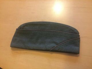 2 Each Wwii Army Fore Aft Caps Hat Blue Gold Piping.  Size 7 1/8 & Everyday Cap