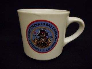 Vintage 1985 Camp Emerald Bay 10oz Coffee Mug Cup Catalina Island Boy Scouts