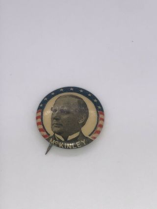 1896 William Mckinley 7/8 " Campaign Pin Pinback Button Political Presidential