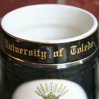University of Toledo Beer Stein Mug Cup Burr - Patterson Black - White Vintage 1965 3