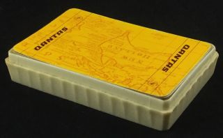 Vintage Qantas Airlines Holland Old World Map Collector - Playing Cards Deck