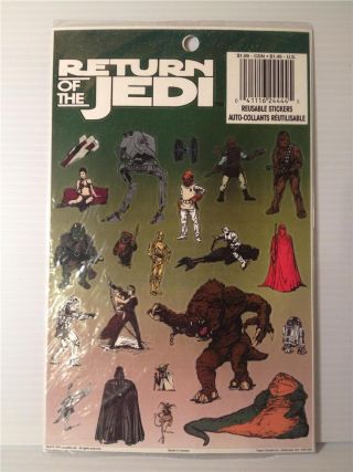 Return Of The Jedi Reusable Stickers Topps Canada In Package