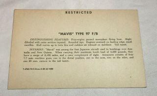 WWII WW2 US Army Air Force Photo Identificatin Card R108,  Mavis T,  ype 97 F/B,  War 2