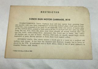 WWII WW2 US Army Air Force Photo Identificatin Card R90,  N10Motor Gun Tank,  War 2