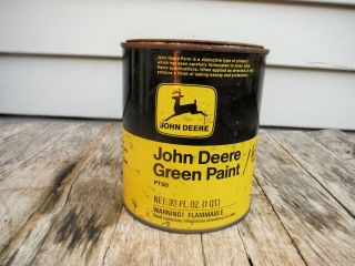 Vintage John Deere 1 Quart John Deere Green Paint Can Oil Can Neat Man Cave