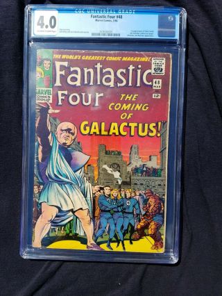 Fantastic Four 48 Cgc 4.  0 (mar 1966) 1st App Of Silver Surfer & Galactus,  Key