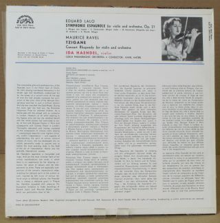 Supraphon 1st Red SUA ST 50615 NM IDA HAENDEL Lalo,  Ravel Sample record? 3
