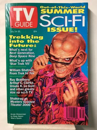 Tv Guide Star Trek July 24 - 30 1993 Ferengi Deep Space Nine Quark Sci Fi Issue