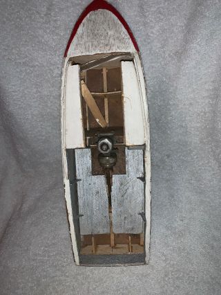 Vintage Wooden Boat Or Restoration.  14 1/2 Inches 2