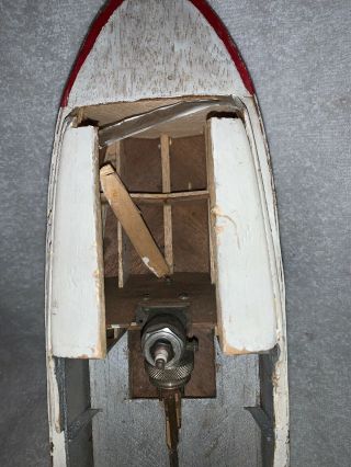 Vintage Wooden Boat Or Restoration.  14 1/2 Inches 3