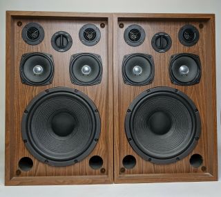 Vintage Kenwood Kl - 555d Floor Standing Speakers - 8ohm 110w -