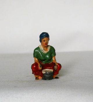 Milkmaid Pail Seated Woman England 1940 Toy Britains Figure Lead